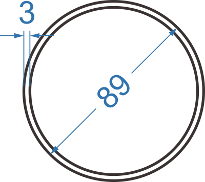 Алюминиевая труба круглая ø 89x3 мм, АД31